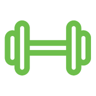 A simple barbell illustration that symbolizes the strength of Seagate external hard drive products.
