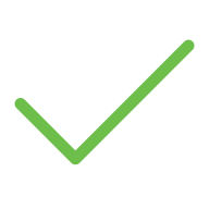 A green checkmark.