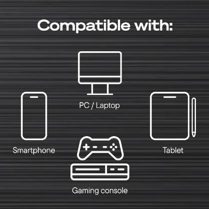 White icons on a black background indicates the One Touch drive is compatible with a smartphone, gaming console, tablet, PC, and laptop.