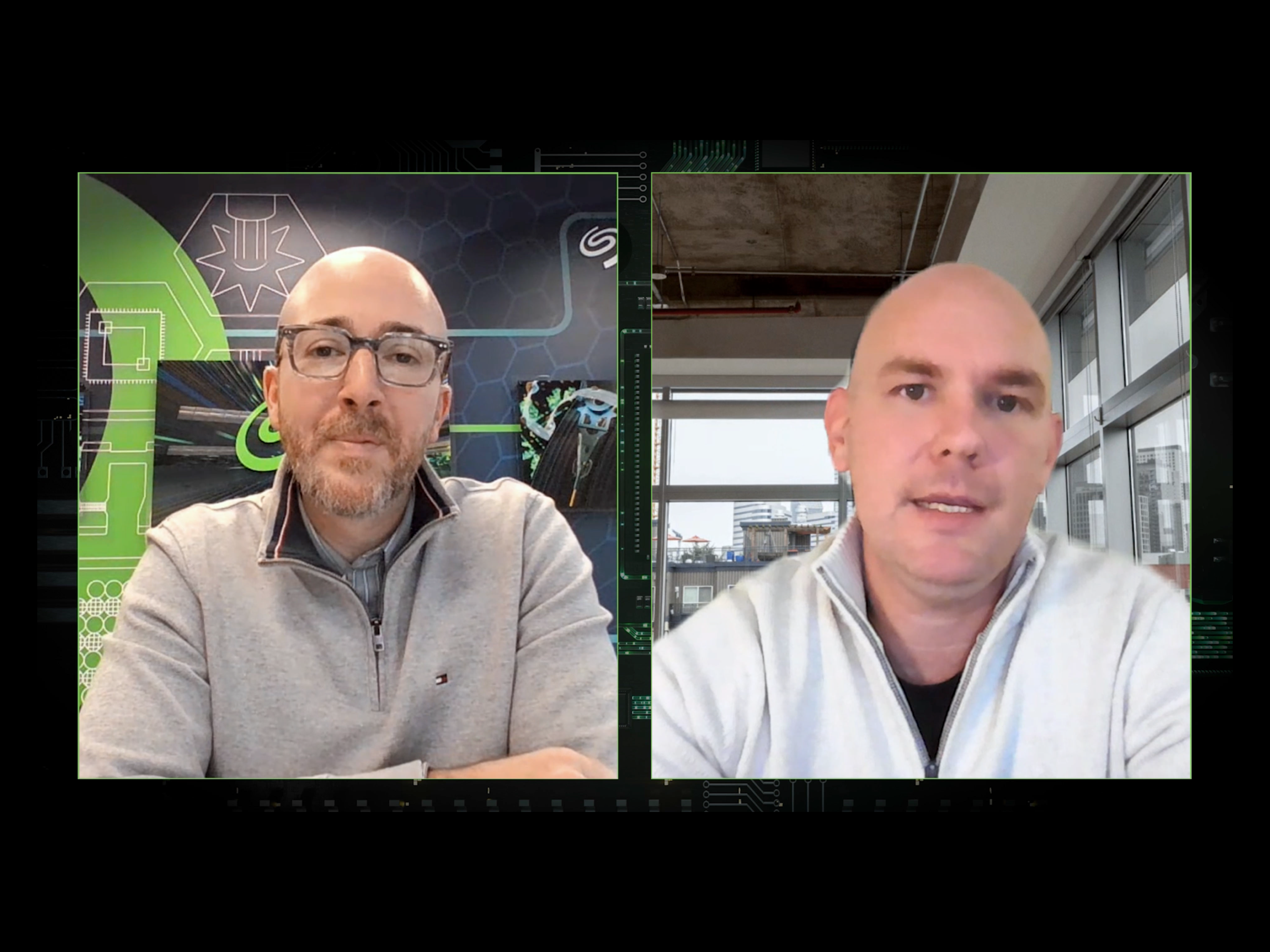 Two headshots side by side; Jason Feist left, Adam Wright right.