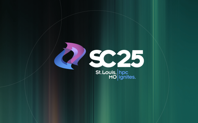 The Supercomputing 25 logo in St. Louis, MO with ‘hpc ignites’ copy.