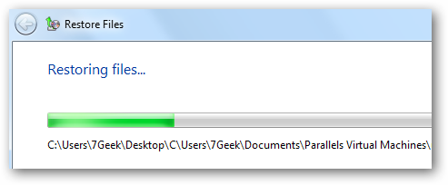 Restore Progress
