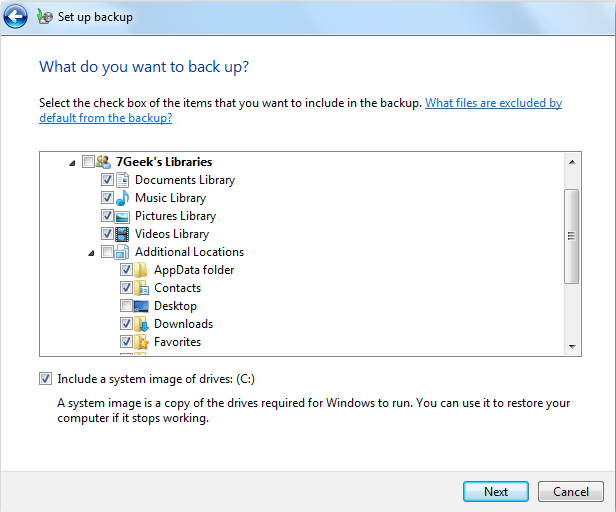 What files to backup