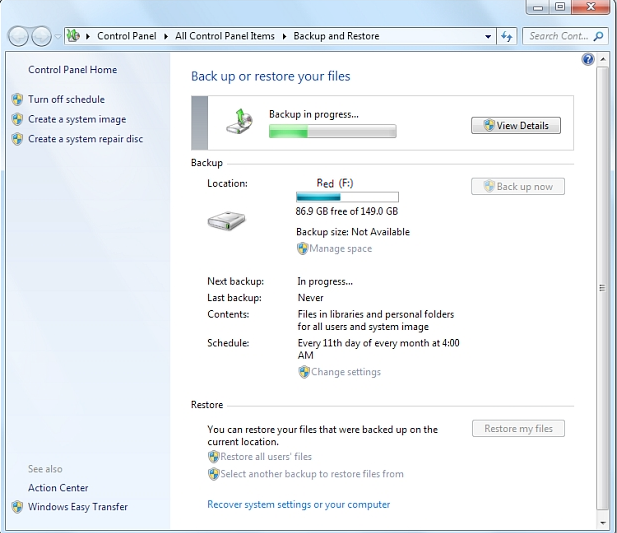 Monitor Backup
